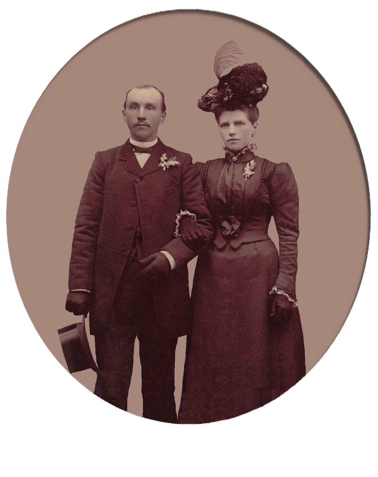 trouwfoto van Gerhardus Johannes Duzijn en Hendrika Susanna Siebelt